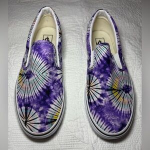 Vans Purple Tie-Dye Slip-On Sneakers
